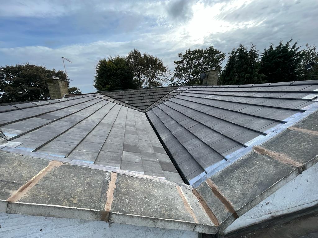 Newly installed roof after repair