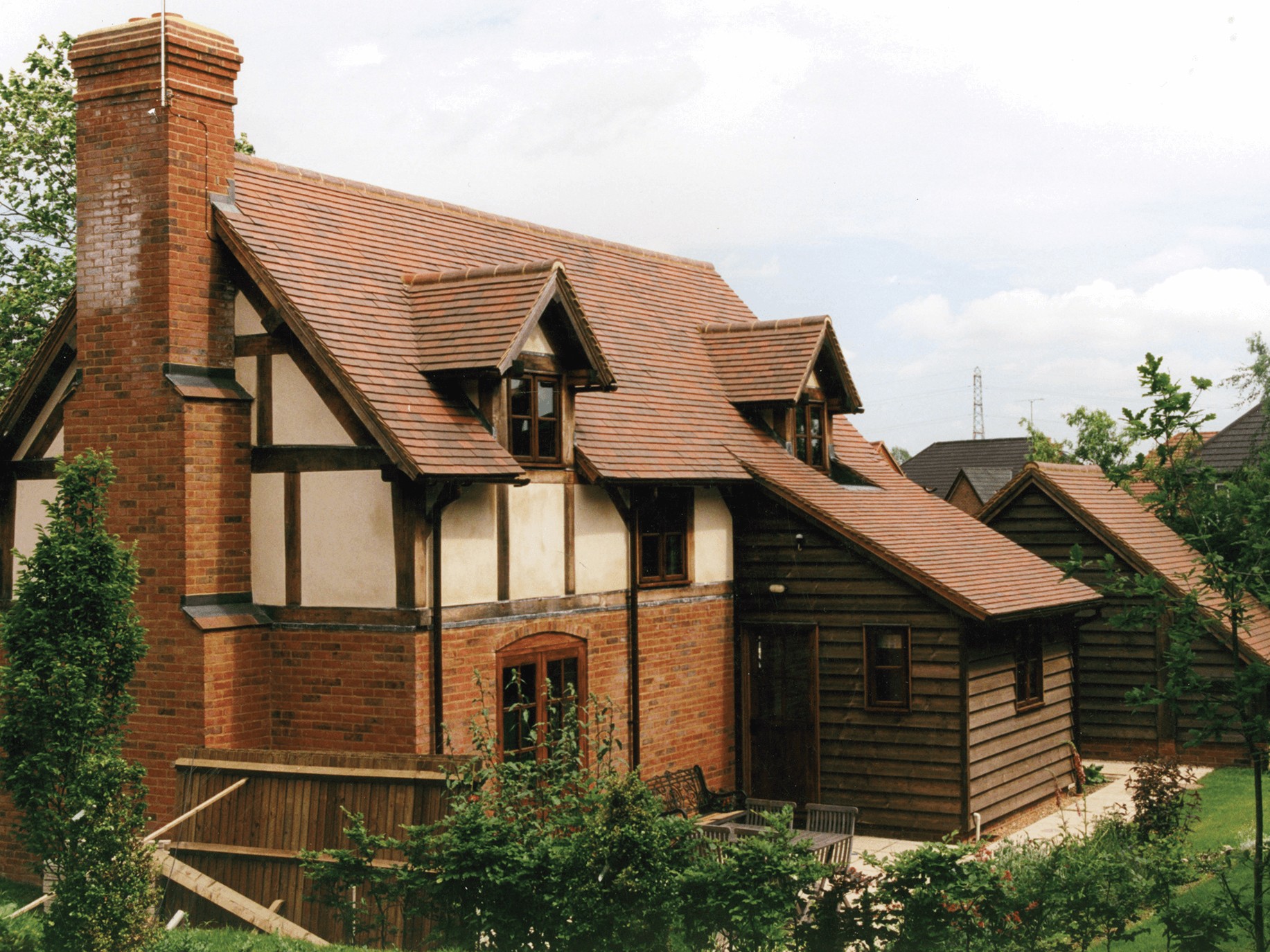 New tile roof on extension