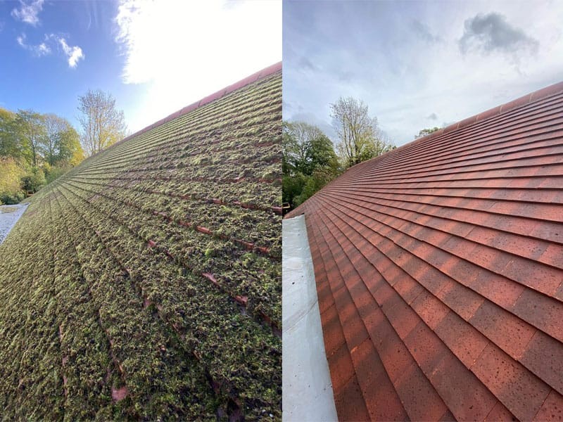 Roof cleaning before